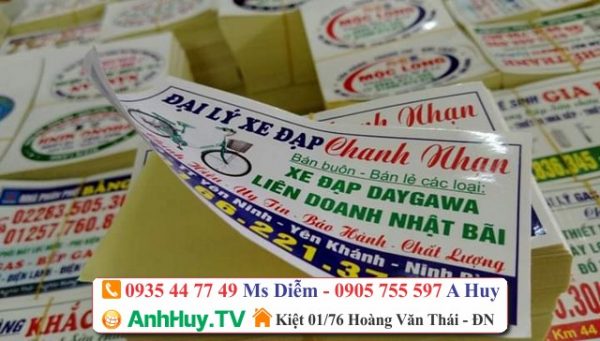 In Decal giá rẻ tại Đà Nẵng In tem nhãn decal nhựa trong suốt LH 0935 44 77 49 XUÂN DIỄM 