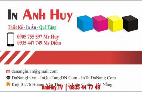 In Name Card Đà Nẵng Thiêt Kế In Ấn Dịch Vụ In Quảng Cáo Anh Huy TV 0935447749
