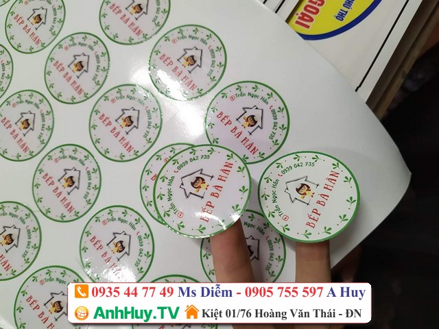 In ấn Đà Nẵng Thiết Kế IN Decal Tem Nhãn sản phẩm giá rẻ 0935447749