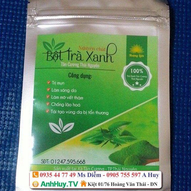 In tem nhãn dán bột trà xanh tại Đà Nẵng