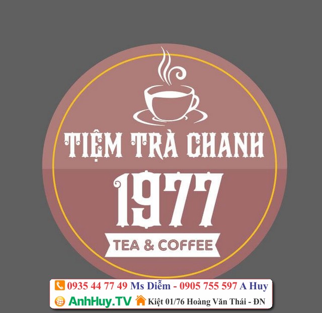 In tem nhãn dán ly trà chanh Đà Nẵng