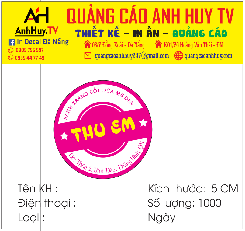 In logo tem nhãn ép kim dán hủ yến chai thủy tinh tại Đà Nẵng 0905755597