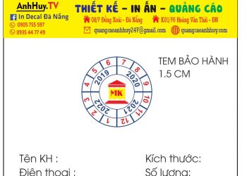 Xem mẫu tem bảo hành tem vỡ tại Đà Nẵng